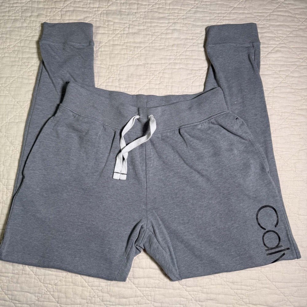 Calvin Klein Sleepwear Gray Joggers Lounge Pants Small Heather Grey Sweatpants - Picture 4 of 8